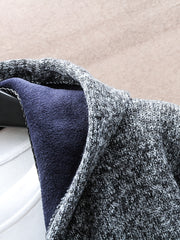 Men's Cable Knit Zip Hooded Sweater