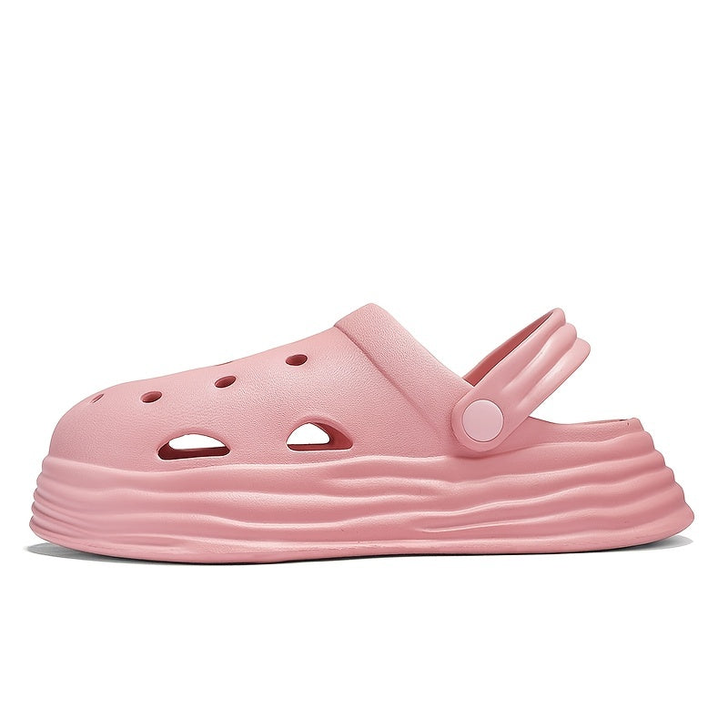 Women's Platform Clogs Lightweight Solid Casual Shoes