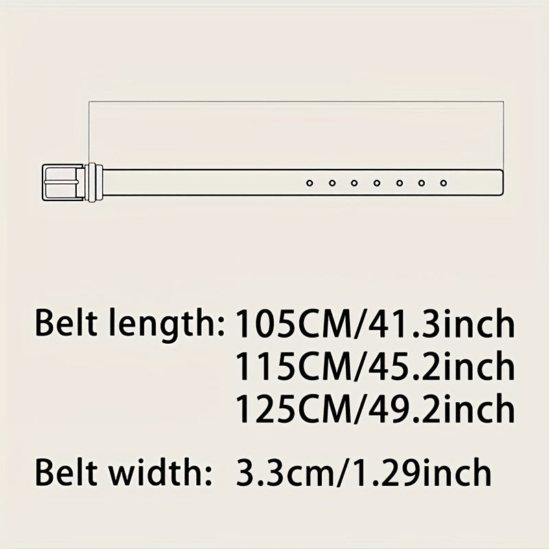 Men's Suede Belt Retro Alloy Buckle Plus Size High End Belt