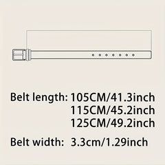 Men's Suede Belt Retro Alloy Buckle Plus Size High End Belt