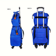 2pcs Waterproof Oxford Cloth Luggage & Tote Set