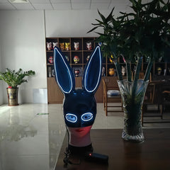 Christmas Prom Luminous Rabbit Mask Cartoon Rabbit Mask Easter Dress Up