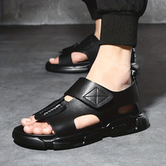 Men's Hook And Loop Sandals Non Slip Open Toe Shoes