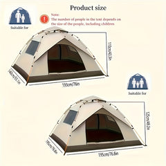 Quick Opening Waterproof Sunscreen Camping Tent