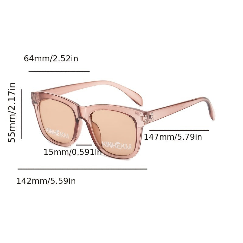 Square Sunglasses Retro Jelly UV400 Sun Shades Driving Beach Travel