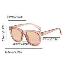Square Sunglasses Retro Jelly UV400 Sun Shades Driving Beach Travel