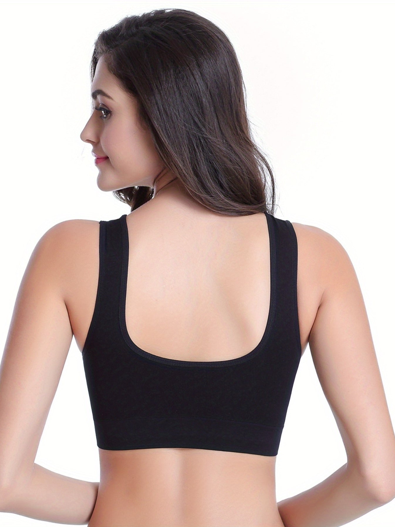 3pcs Wireless Sports Bras Comfy & Breathable Tank Bra Women's Lingerie