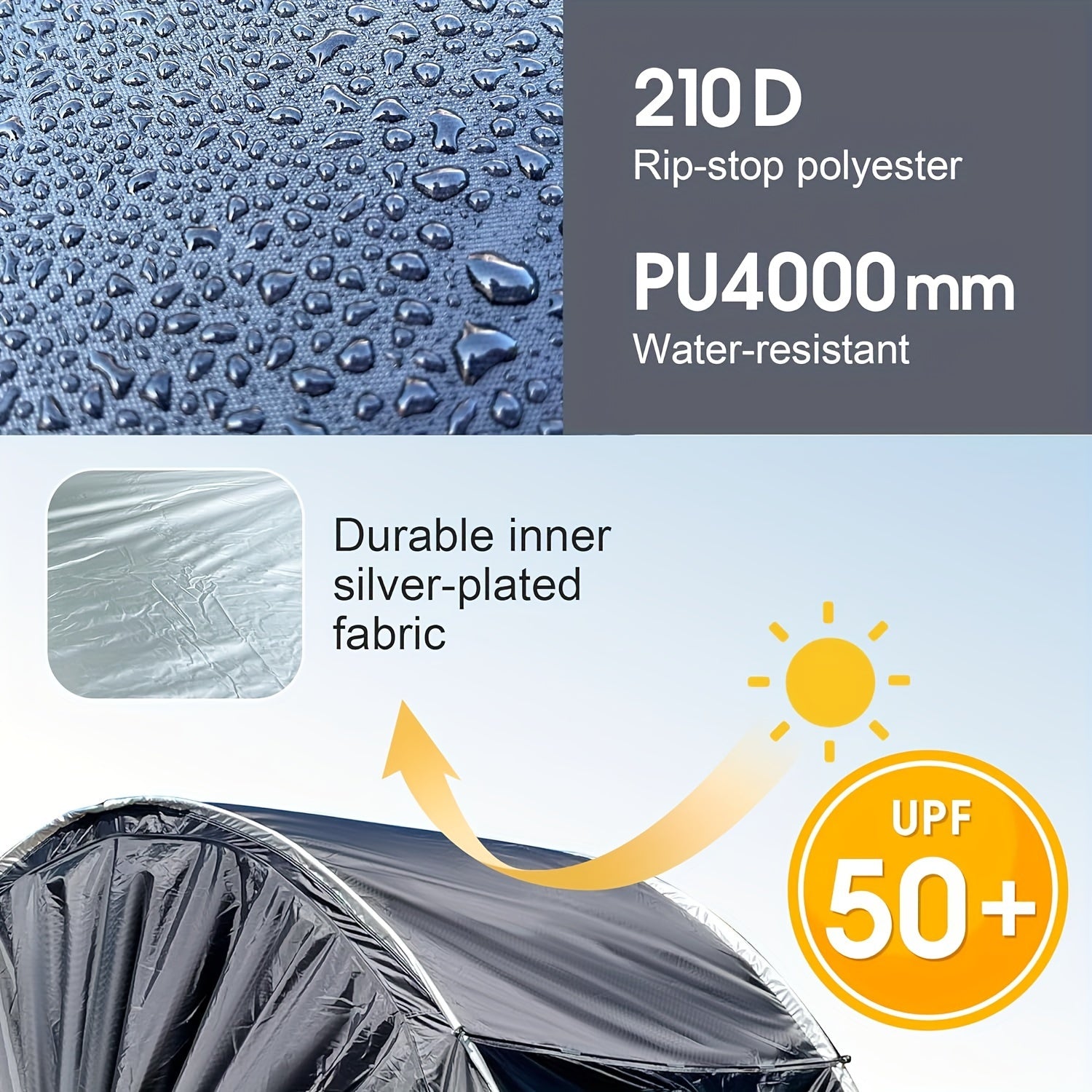 210D Oxford Bike Storage Shed Tent Waterproof Cover for 2 Bicycles