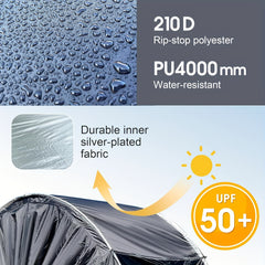 210D Oxford Bike Storage Shed Tent Waterproof Cover for 2 Bicycles