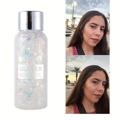 Mermaid Sequins Body Glitter Gel Long Lasting Glitter for Face Hair Eyeshadow