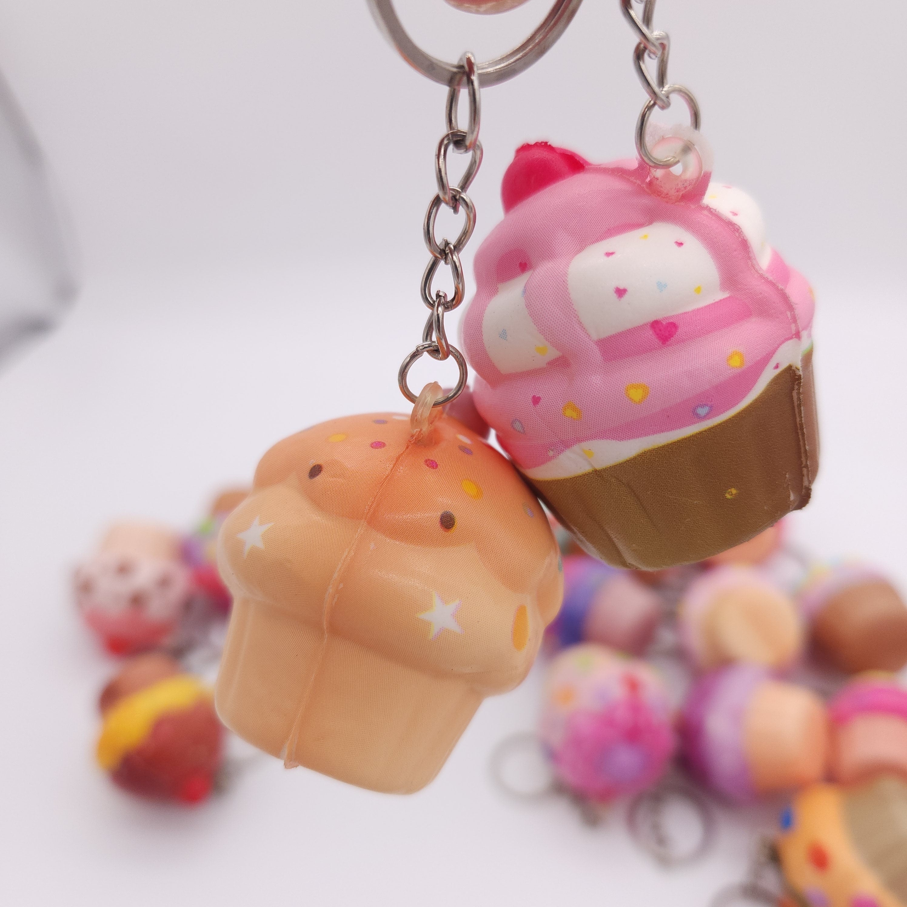 24pcs Donut Decompressing Toy Keychain Holiday Gift