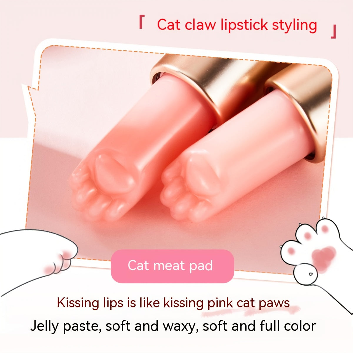 Moisturizing Lip Balm with Cat Claw Design