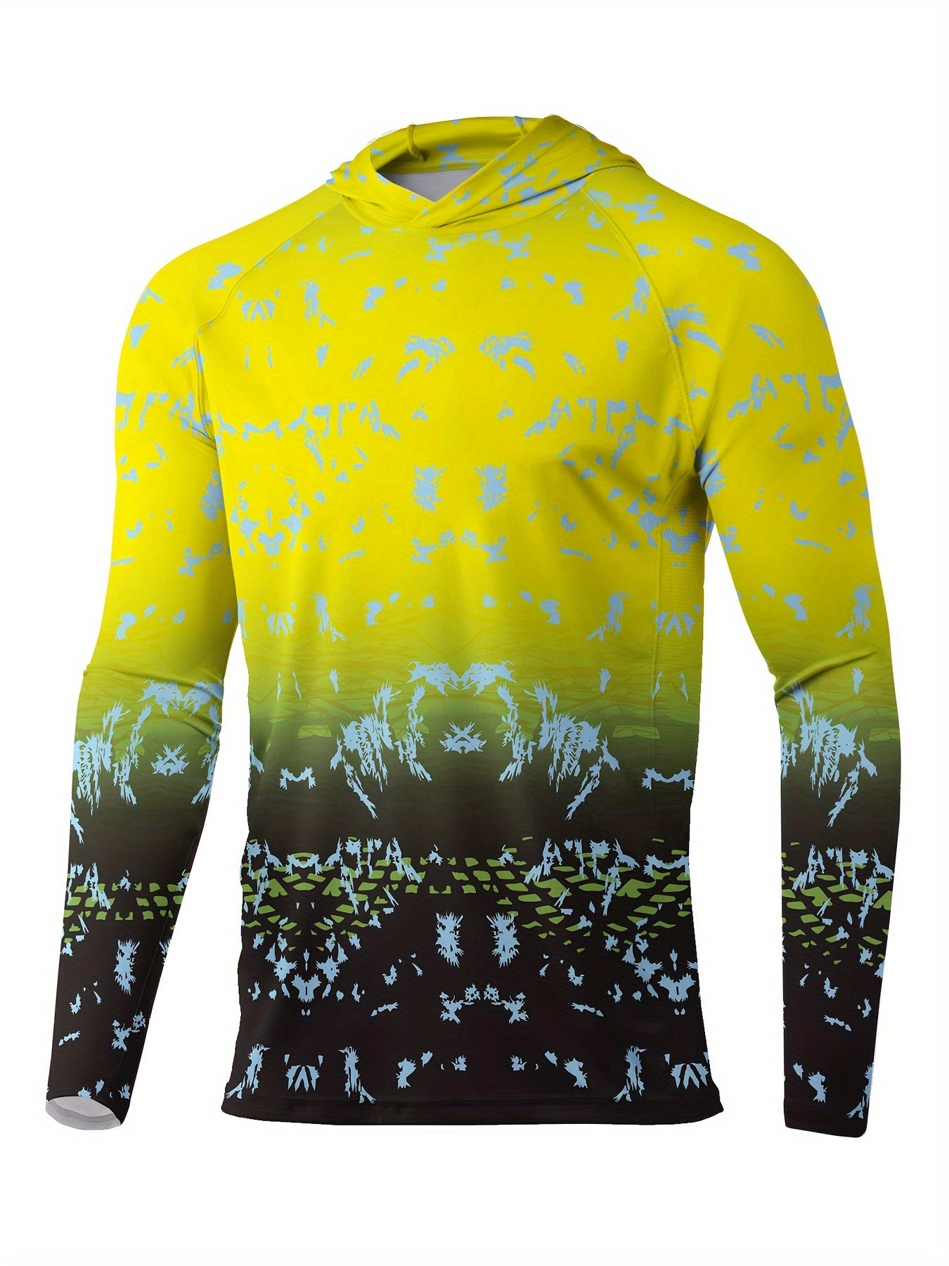 Men's Gradient UPF 50 Sun Protection Hoodie Long Sleeve Quick Dry Tops