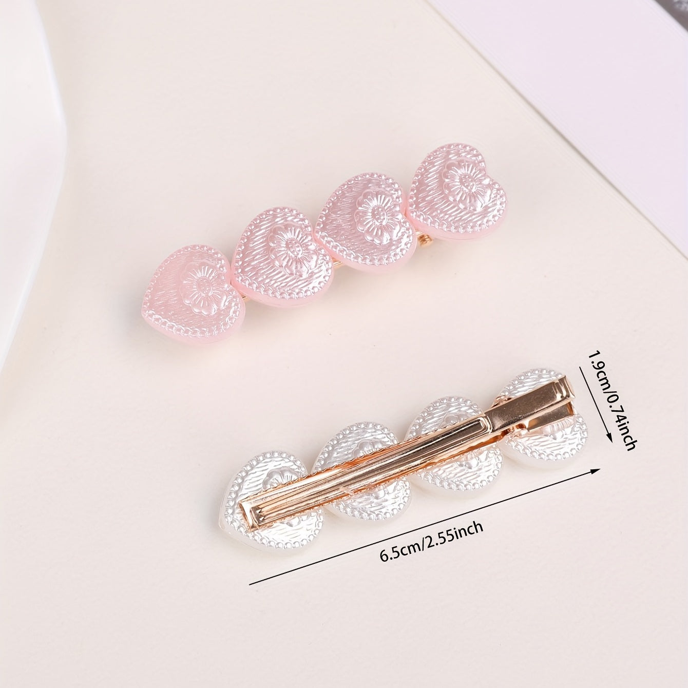 Heart Shape Hair Clip Duck Billed Clip Bangs Clip Hair Accessorie
