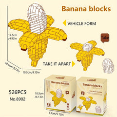 DIY Fruit Building Blocks Toys Banana Avocado Honey Peach