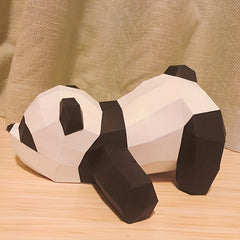 3D Paper Mold Panda Animal DIY Craft Decor Figurines Miniatures