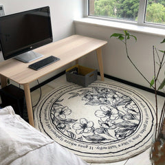 Nordic Round Cashmere Rug Plush Floor Rug 59.94 x 59.94