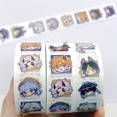 500 2.03 cm Square Frame Roll Stickers Cartoon Decorative Sealing