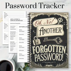 Spiral Password Notebook for Internet & Computer Login