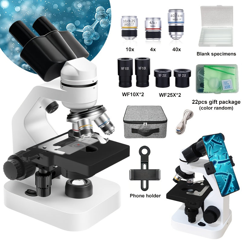 Biological Dual Binocular Microscope 40X 1000X Magnification