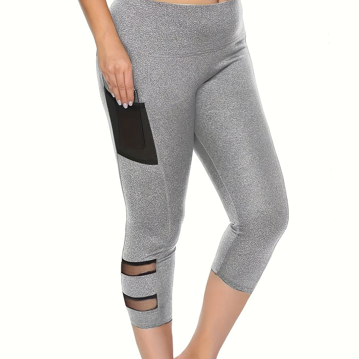Cut Out Capris Leggings Summer Casual Crop Leggings