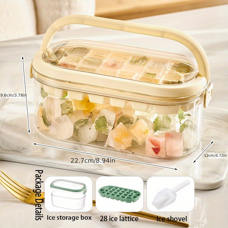 Round Ice Cube Trays with Lid & Bin BPA Easy Release Ice Cube Maker