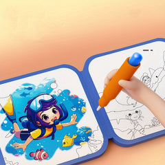Foldable Magic Water Painting Book - Ocean and Forest Animals