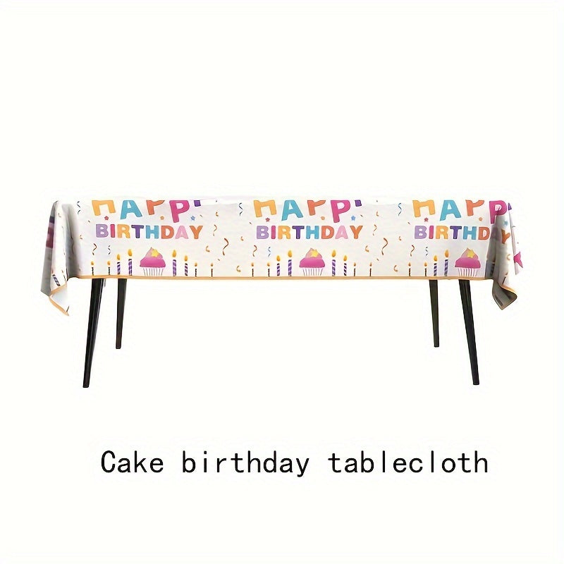 Birthday Tablecloth Waterproof Disposable Cartoon Tablecloth