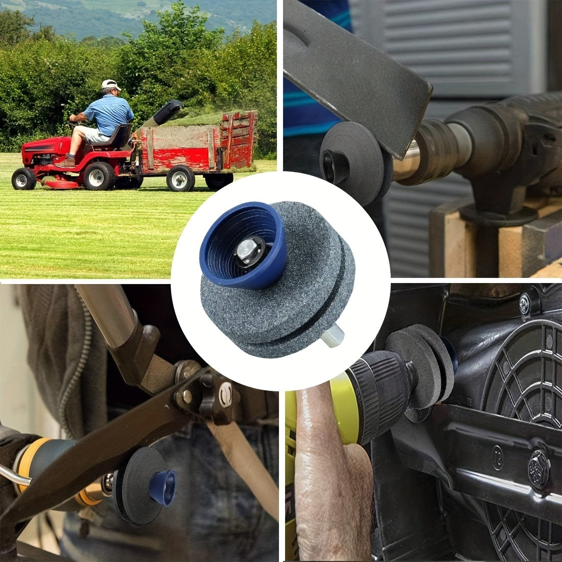 Universal Lawn Mower Blade Sharpener Double Layer Corundum Grind