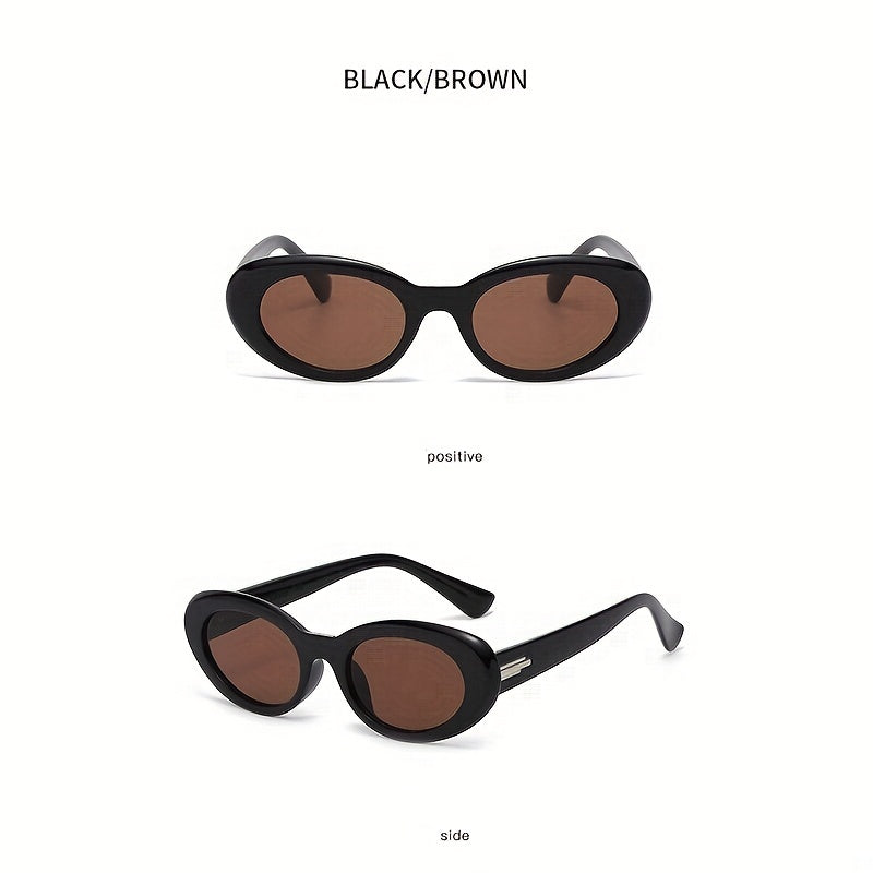 Men's Retro Oval Frame Sunglasses for Street Photography
