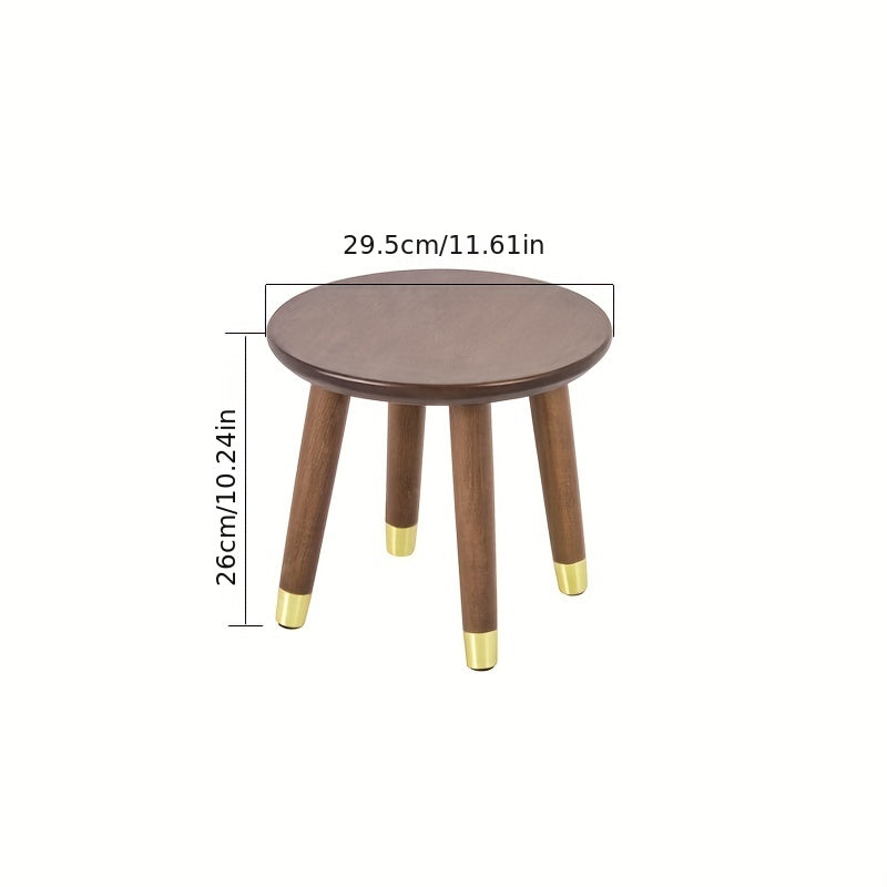 Walnut Oak Small Stool for Elegant Home Decor