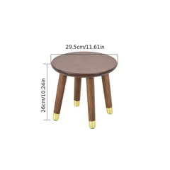Walnut Oak Small Stool for Elegant Home Decor