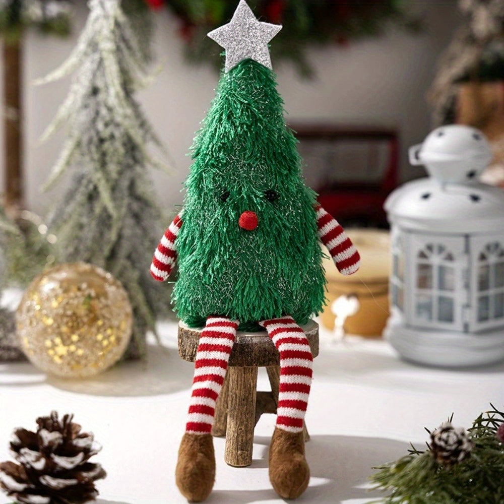 GYA Plush Christmas Tree Doll 16cm Tall Stuffed Figure Green Red Pink Xmas