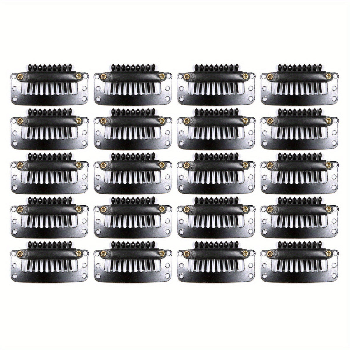 20Pcs Hairpin Hair Extension Wig Clips Metal Comb Closure Tool