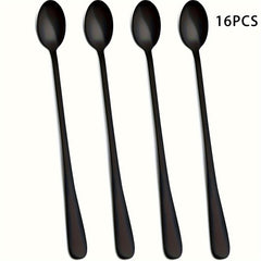 4pcs Stainless Steel Long Handle Ice Scoop and Coffee Spoon