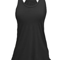 Sporty Tank Top Women's Plus Round Neck Cut Out Stretch Tank Top