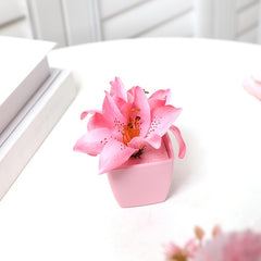 5pcs Mini Artificial Potted Flower Plant Plastic Desktop Window Decoration