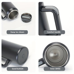 64oz Large Capacity Vacuum Insulated Water Bottle Stainless Steel with Handle