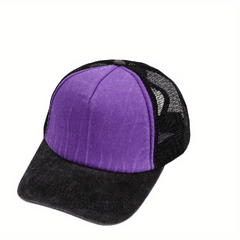 Mens Block Baseball Cap Casual Style Hat