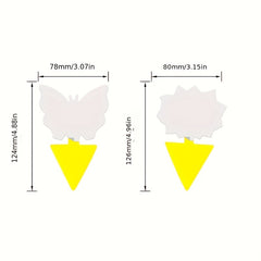 10pcs Armyworm Board Double Sided Yellow Insect Butterfly Flower Armyworm Board
