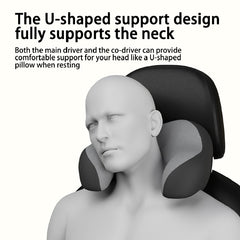 3D Memory Foam Neck Pillow for Car Seat and Truck, Lumbar Support Cushion