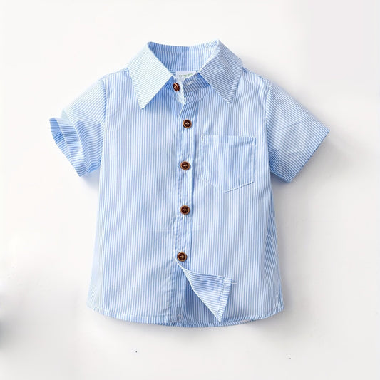 Boys Short Sleeves Button Down Casual Shirt for Summer