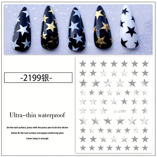 Self Adhesive Galaxy Star Nail Stickers - DIY Nail Enhancement