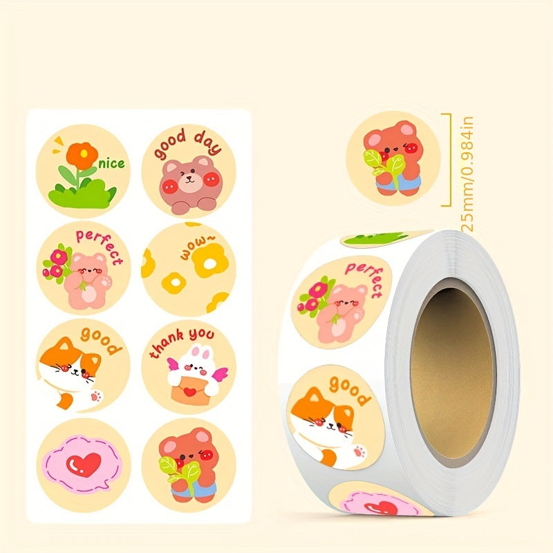 500 Small Flower Stickers Roll Window Glass Decoration Sealing Stickers