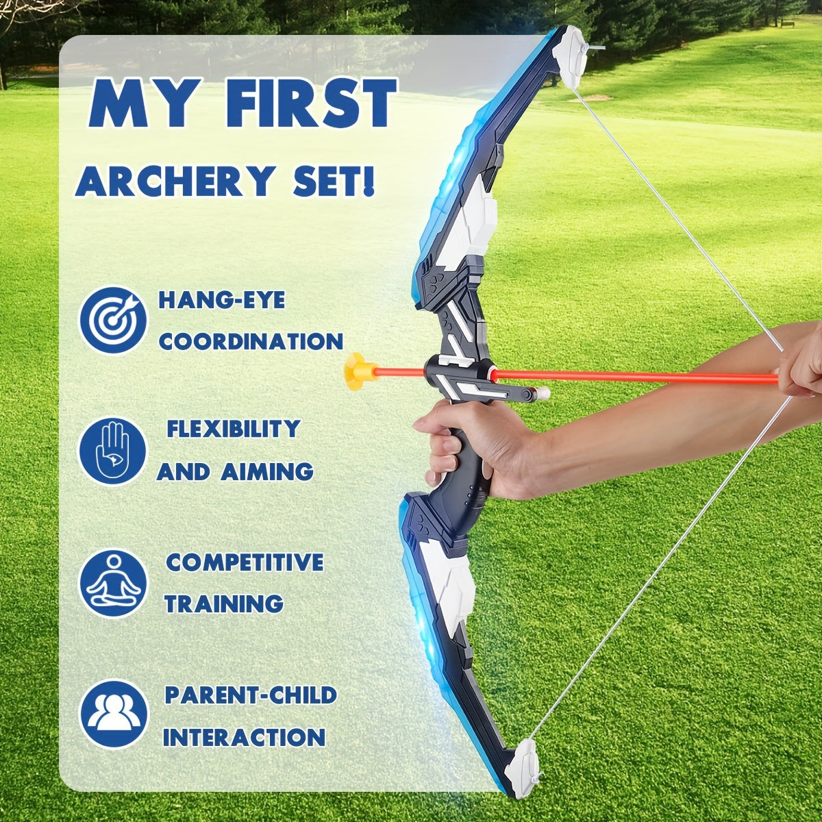 Kids Bow And Arrow LED Luminous Archery Set Indoor Outdoor Sports Gift