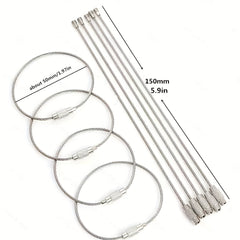 Stainless Steel Wire Keychain Cable Loop for Hiking