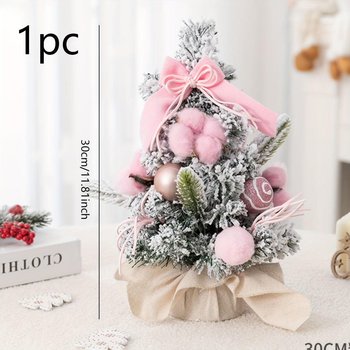 Mini Christmas Tree Tabletop Ornament Home Party Decoration