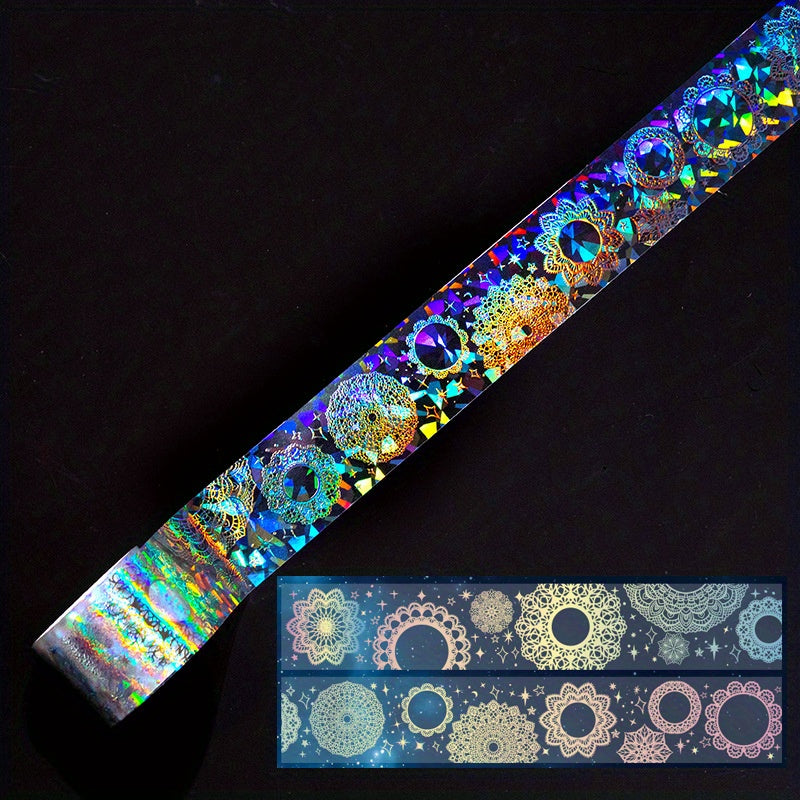 2m Laser PET Tape Stickers for DIY Crafts Bullet Journals Planners Scrapbook