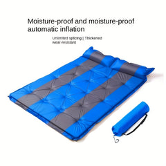 Outdoor Double Thickened Auto Inflatable Mat - Moisture Proof Camping
