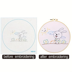 Embroidery Material Bag Rabbit Pattern
